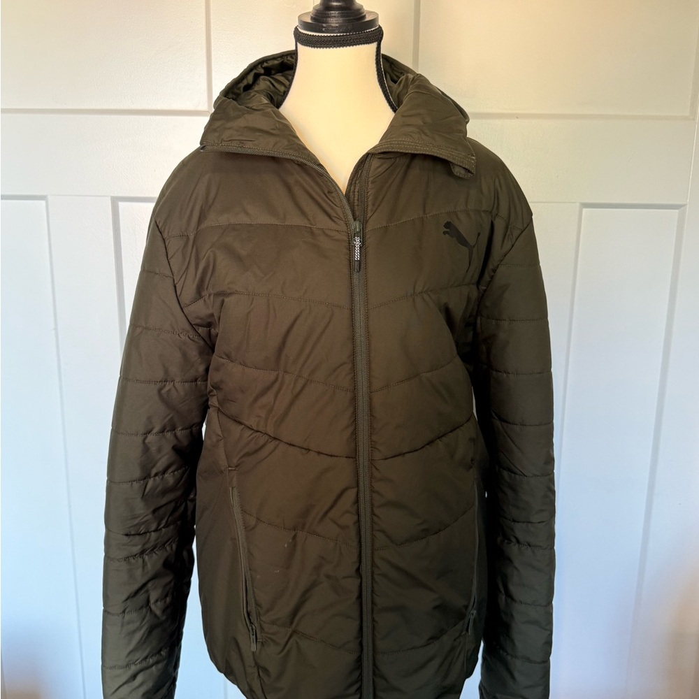 Puma Men's Dark Green Puffer Jacket